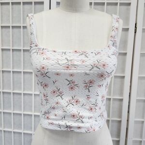 Lucy in the Sky Pink Floral Crop Top